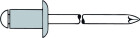 Gesipa-Blindniete Alu/Stahl Standard (Flachkopf) - 2,4 x 6 - 1000 Stk