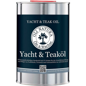 Oli Natura Yacht & Teaköl Farbe TEAK 1 Liter für Aussen mit UV Schutz