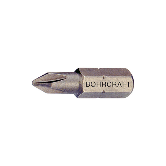 Bohrcraft Bit 1/4" Kreuzschlitz Größe für Phillips-Schrauben PH 1 x 25 mm
