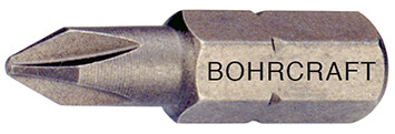 Bohrcraft Bit 1/4" Kreuzschlitz Größe für Phillips-Schrauben PH 2 x 25 mm