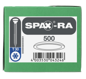 Kunststoff-Abdeckkappen, passend für SPAX-RA Flachsenkkopf, weiß, 500 Stück