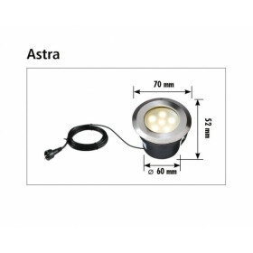 Einbauleuchte ASTRA LED 1 Watt 12 Volt f. Terrasse, Garten