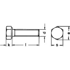 Sechskantschraube DIN 933 Vollgewinde M10x110 Edelstahl A2 - 50 Stk