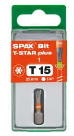 SPAX-BIT für T-STAR plus mit Kraftangriff T15 25mm - 1 Stk