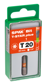 SPAX-BIT für T-STAR plus mit Kraftangriff T20 25mm - 1 Stk