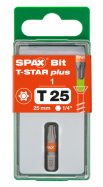 SPAX-BIT für T-STAR plus mit Kraftangriff T25 25mm - 1 Stk