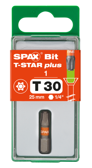 SPAX-BIT für T-STAR plus mit Kraftangriff T30 25mm - 1 Stk