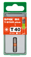 SPAX-BIT für T-STAR plus mit Kraftangriff T40 25mm - 1 Stk