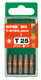 SPAX-BIT für T-STAR plus mit Kraftangriff T25 25mm -...