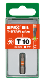 SPAX-BIT für T-STAR plus mit Kraftangriff T10 25mm -...
