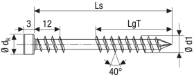 SPAX Terrassenschraube T-STAR plus CUT Fixiergewinde Edelstahl rostfrei  A2 1.4567  5x80 - 100 Stk