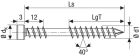 SPAX Terrassenschraube T-STAR plus CUT Fixiergewinde Edelstahl rostfrei  A2 1.4567  5x80 - 100 Stk