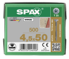 SPAX Verlegeschraube Senkkopf, T-STAR plus Fixiergewinde WIROX A3J  T20  -  4,5x50  -  500 Stk