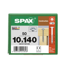 SPAX Tellerkopf T-STAR plus T50 WIROX 10x140 - 50 Stk