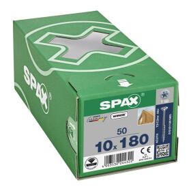 SPAX Senkkopf 10 mm T-STAR plus - Teilgewinde WIROX A3J  T50  -  10x180  -  5 Stk