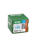 SPAX Edelstahlschraube - 4 x 35 mm - 180 Stk - Teilgewinde - Senkkopf - T-STAR plus T20 - 4CUT - Edelstahl rostfrei A2
