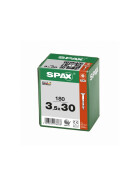 SPAX Universalschraube - 3,5 x 30 mm - 180 Stk - Teilgewinde - Senkkopf - T-STAR plus T20 - 4CUT - WIROX