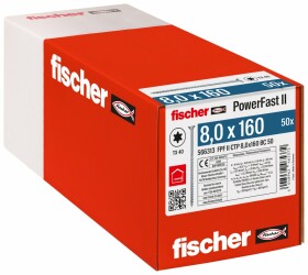 fischer PowerFast FPF II CTP 8,0 x 160 BC 50 Senkkopf TX...