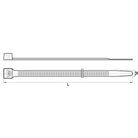 Kabelbinder Standard 2,5x100 mm schwarz 100 Stk