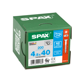 SPAX Senkkopf T-STAR plus - Teilgewinde Edelstahl rostfrei A2 1.4567  T20  -  4,5x40  -  200 Stk