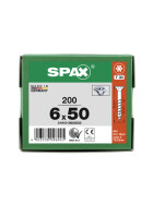 SPAX Senkkopf T-STAR plus - Teilgewinde WIROX A3J  T30  -  6x50  -  200 Stk