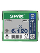 SPAX Senkkopf T-STAR plus - Teilgewinde WIROX A3J  T30  -  6x120  -  100 Stk