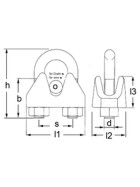 Drahtseilklemme ähnlich DIN 741 für Drahtseil 2 mm Edelstahl A4 1 Stk