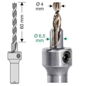 SPAX Bohrsenker step drill 4 -  4mm - 6,5mm x75 - 1 Stk