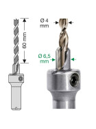 SPAX Bohrsenker step drill 4 -  4mm - 6,5mm x75 - 1 Stk