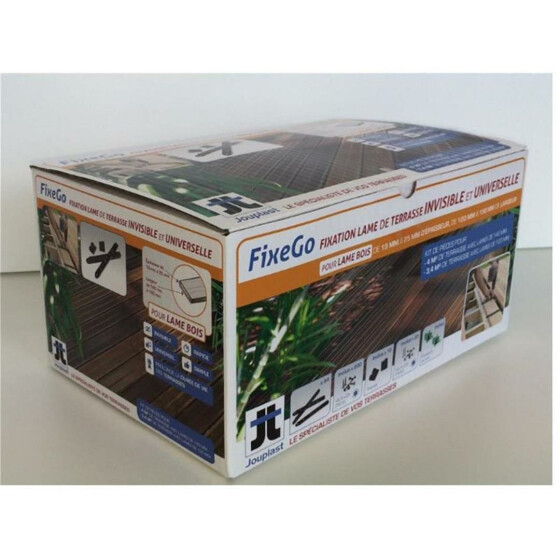 FixeGo für Dielen >25mm, Komplett-Set, inkl. 200 Schrauben 6x30 A2