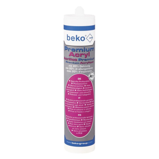 beko Premium-Acryl mit 20% Dehnung 310 ml weiß