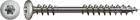 SPAX Terrassenschraube Zierkopf Bold, T-STAR plus, mit 4CUT, Fixiergewinde, Edelstahl rostfrei A2 1.4567  5x56 - 100 Stk
