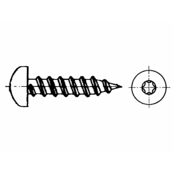 DIN 7981 Blechschraube LIKO Form C mit Spitze Edelstahl A4