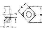 Schweißmutter vierkant DIN 928 Edelstahl